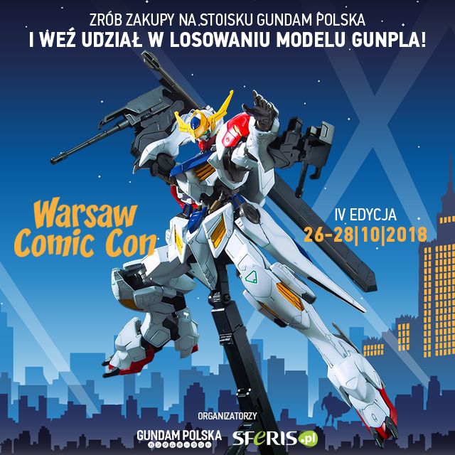 Warsaw Comic Con - zapraszamy na stoisko Gundam Polska i Sferis!