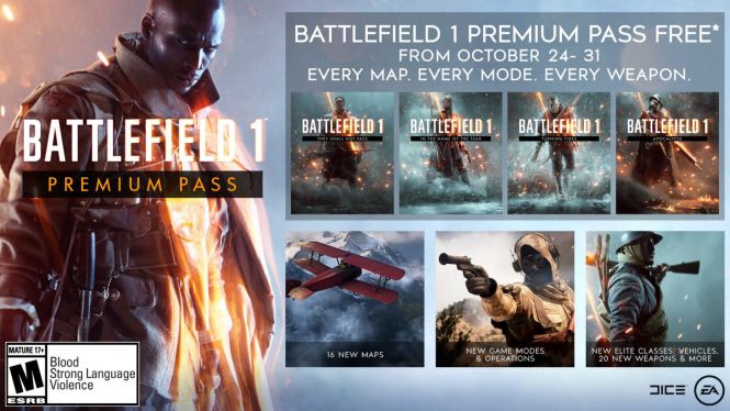 Battlefield 1 - Przepustka Premium za darmo do 31 października