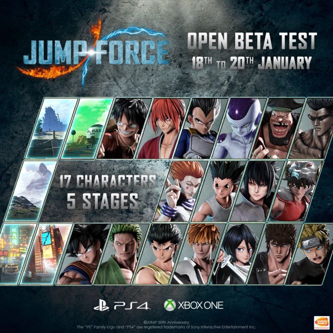 Otwarta beta Jump Force odbędzie się w przyszłym tygodniu