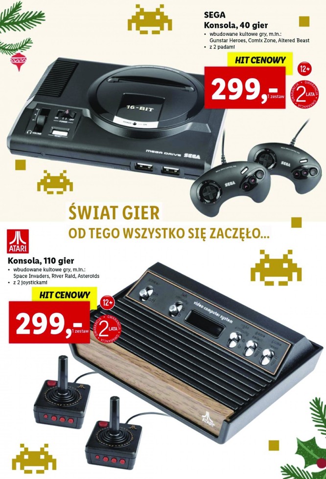 Lidl będzie sprzedawać retro konsole Atari 2600 Mini oraz SEGA Drive Mini [aktualizacja]