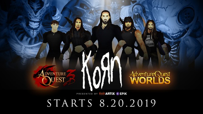 Nu metalowy zespół Korn zagra koncert w grze AdventureQuest 3D