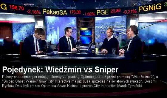 Starcie Wiedźmin 2: Zabójcy Królów kontra Sniper: Ghost Warrior na antenie TVN CNBC