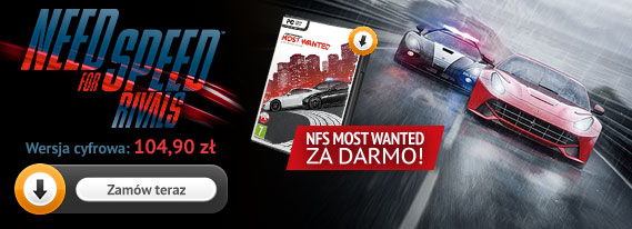 Need for Speed: Most Wanted za darmo w sklepie gram.pl przy zakupie wersji cyfrowej Need for Speed: Rivals!